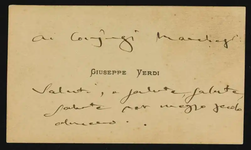 LETTERA GIUSEPPE VERDI 