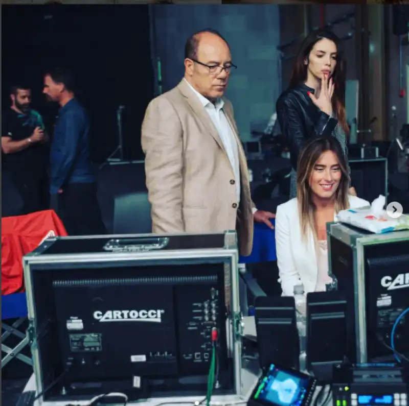 MARIA ELENA BOSCHI SUL SET DI CARLO VERDONE