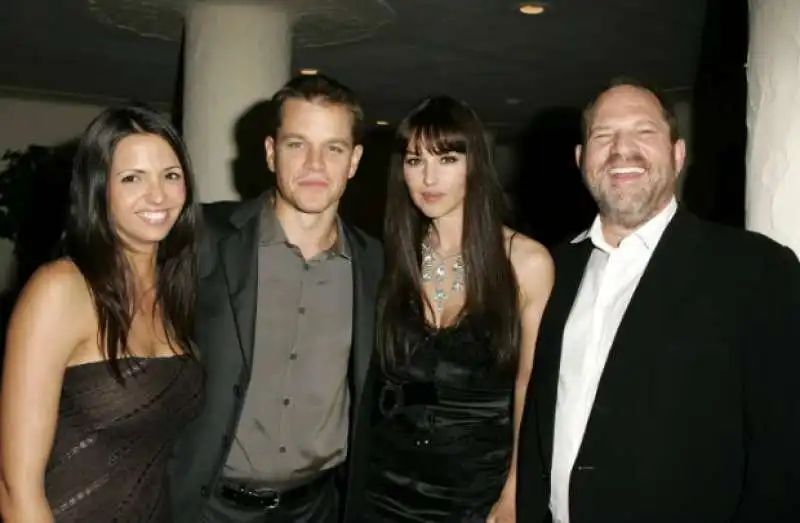 matt damon con moglie monica bellucci harvey weinstein