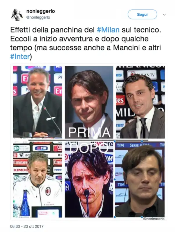 nonleggerlo tweet montella