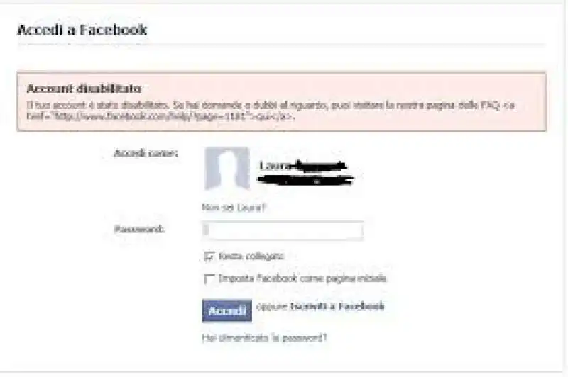 PROFILO BLOCCATO SU FACEBBOK 2