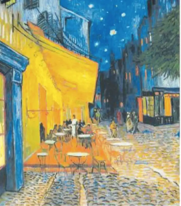 vang gogh esterno di caffe di notte