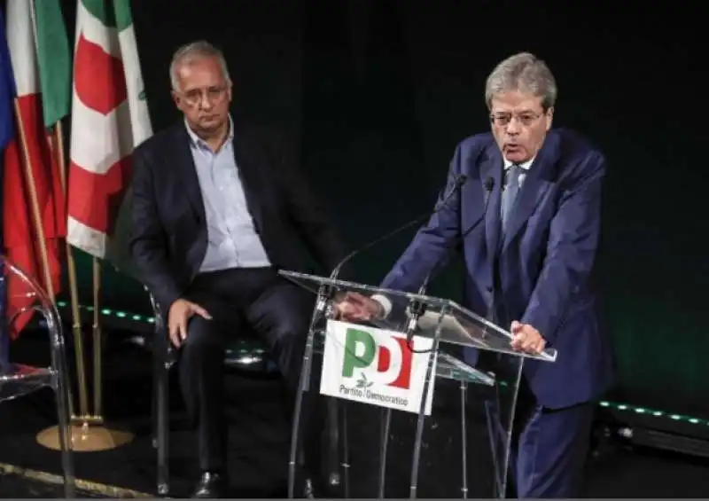 veltroni e gentiloni alla festa per i dieci anni del pd