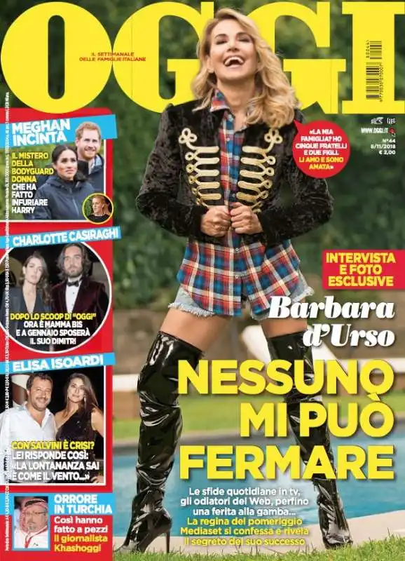 COPERTINA OGGI - NOVEMBRE 2018