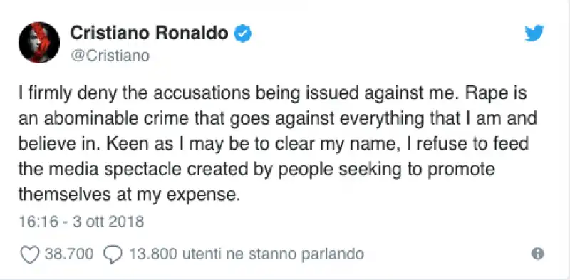 CR7 TWEET 