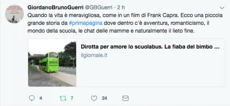 giordano bruno guerri tweet