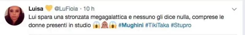 i tweet contro mughini per le parole su stupro e rapporto non consenziente  13