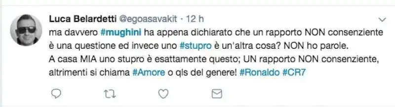 i tweet contro mughini per le parole su stupro e rapporto non consenziente  16