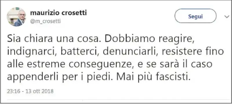 I TWEET DI MAURIZIO CROSETTI