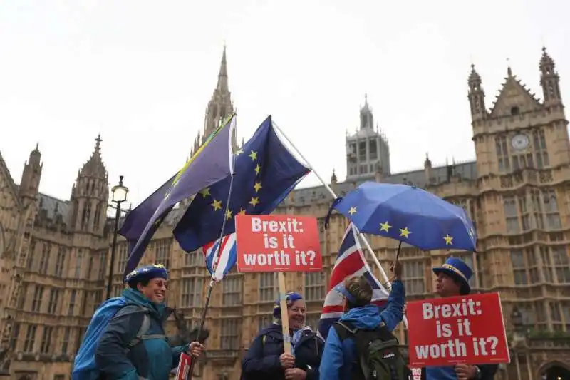 LONDRA - MANIFESTANTI CONTRARI ALLA BREXIT     