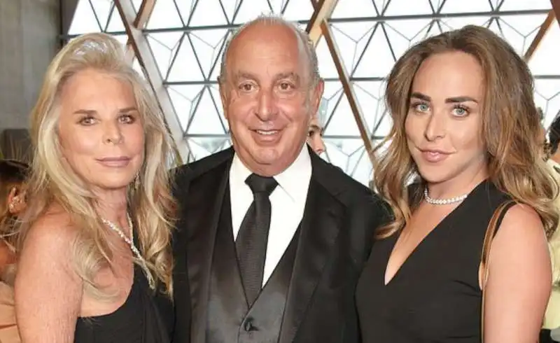 philip green con moglie e figlia