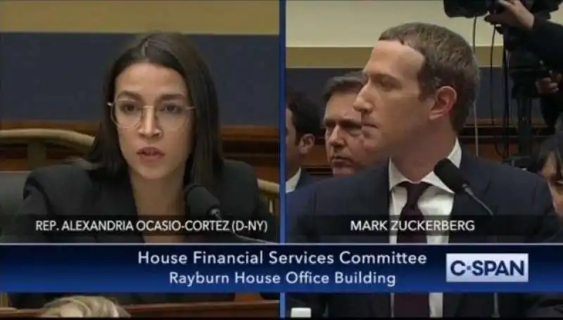 alexandria ocasio cortez si cucina zuckerberg al congresso