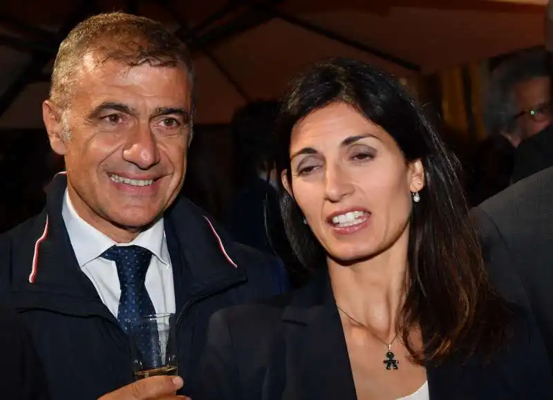 alfonso pecoraro scanio  virginia raggi  foto di bacco