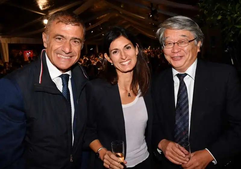 alfonso pecoraro scanio virginia raggi keiichi katakami ambasciatore del giappone  foto di bacco