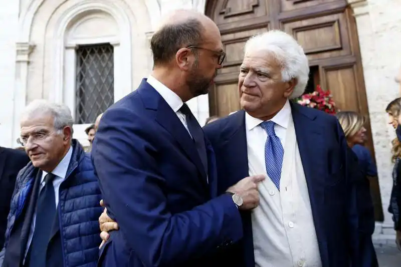 angelino alfano denis verdini   funerali di paolo bonaiuti