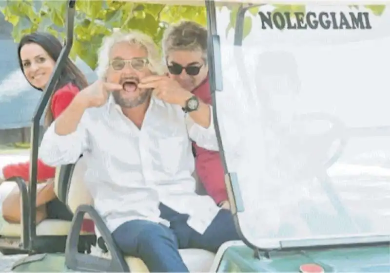 BEPPE GRILLO SULLA GOLF CAR