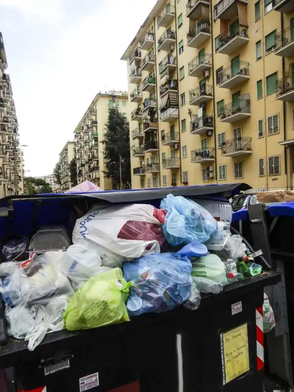 cassonetti ricolmi di rifiuti a roma 35