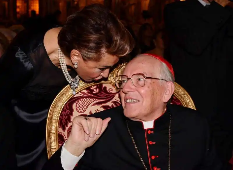 cristiana del melle e il cardinale  giovanni battista re  foto di bacco