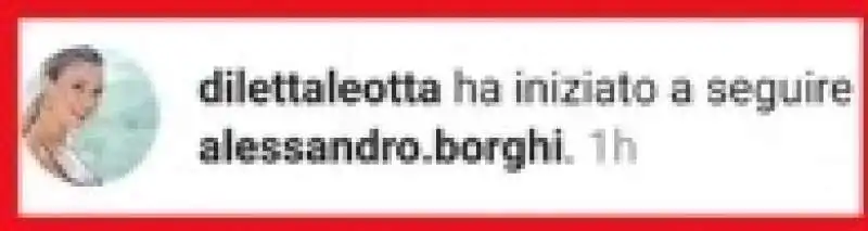 diletta lettota segue alessandro borghi