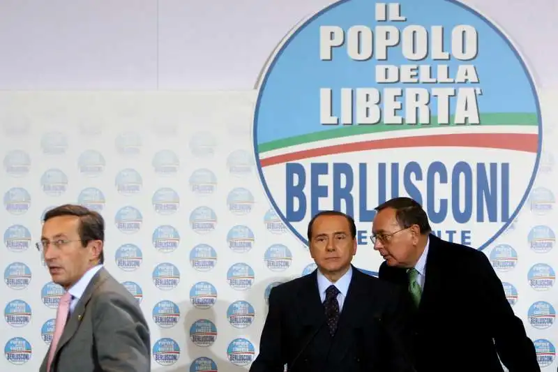 gianfranco fini silvio berlusconi paolo bonaiuti 1