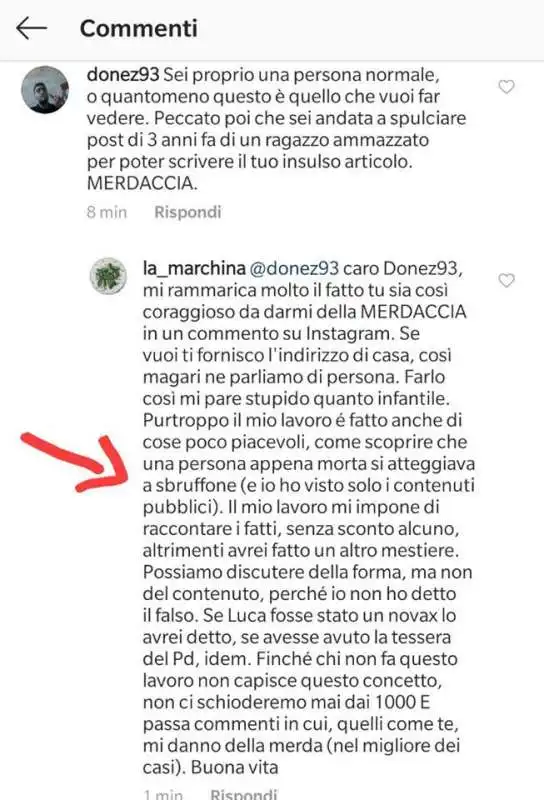 giulia marchina   su luca sacchi