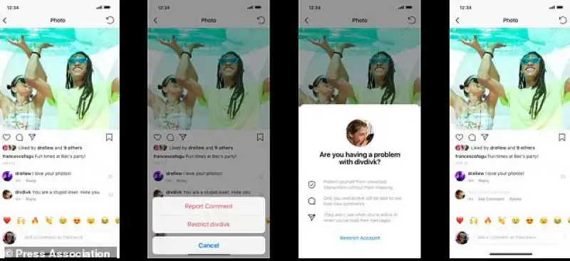 il tasto silenzia di instagram