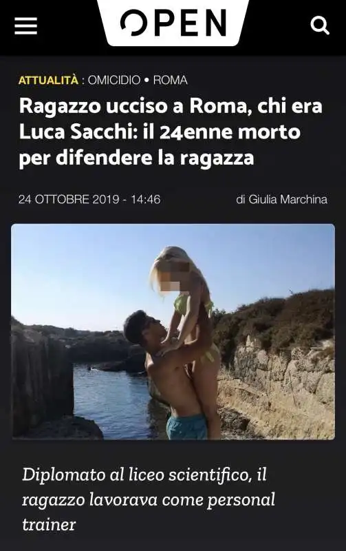 l articolo di  open su  luca sacchi