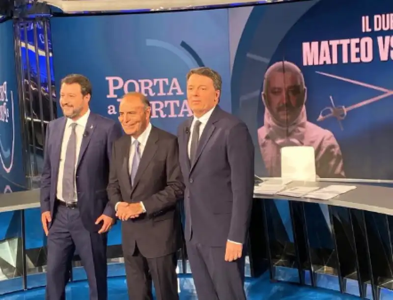 LA SFIDA A PORTA A PORTA SALVINI RENZI