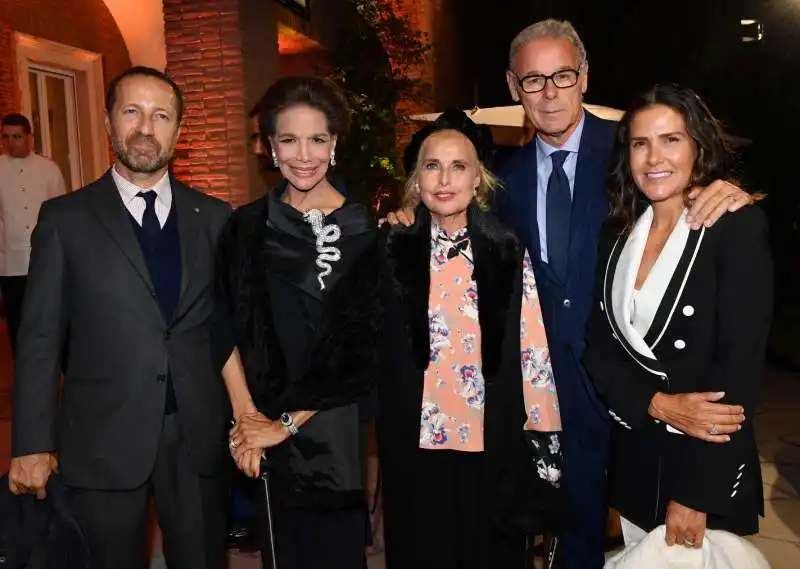 maurizio caprara marisela federici laura melidoni e antonio melidoni con la moglie rosi  foto di bacco