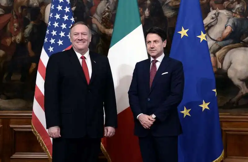 mike pompeo e giuseppe conte 2