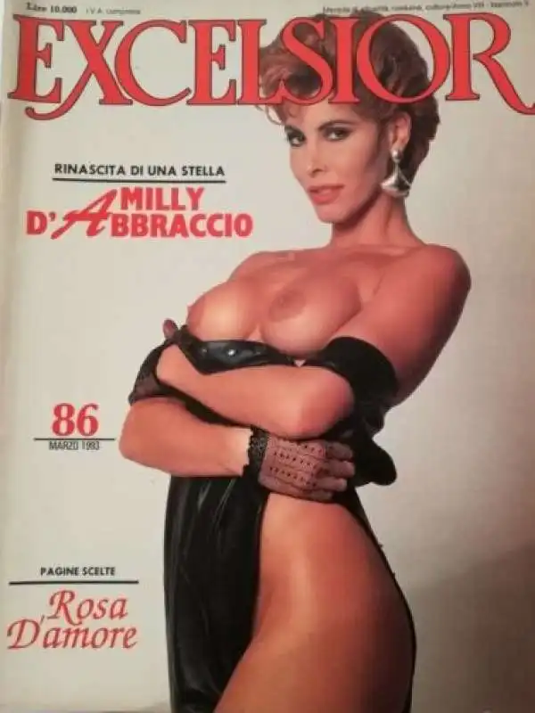 milly d abbraccio sulla copertina di excelsior