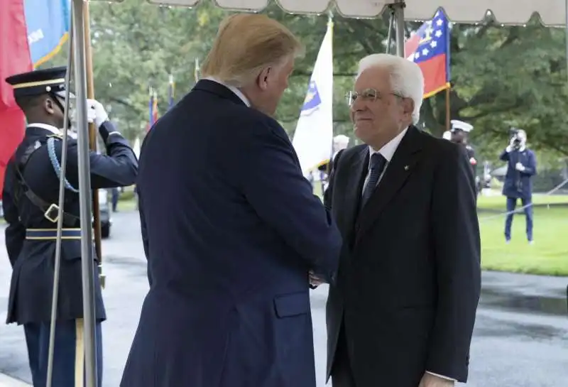 sergio mattarella alla casa bianca con donald trump