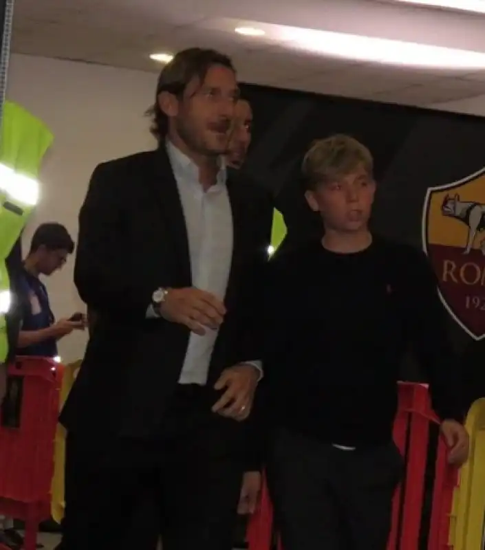 totti e il figlio