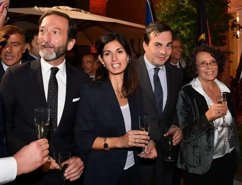 viktor elbling virginia raggi enzo amendola marina sereni  foto di bacco