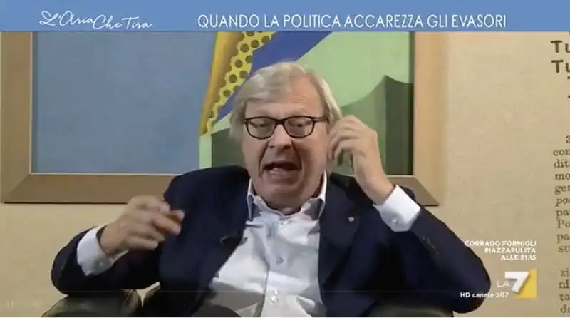 vittorio sgarbi a l'aria che tira 4