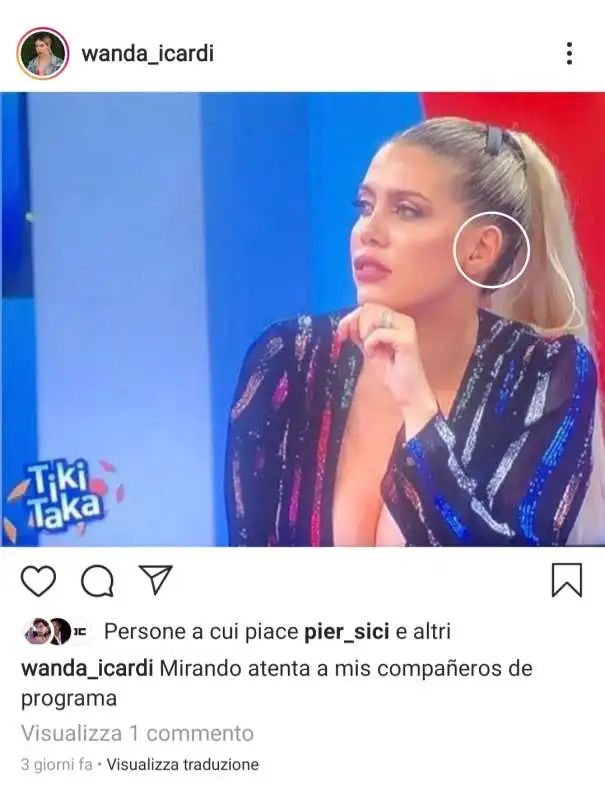 wanda nara in onda a tiki taka