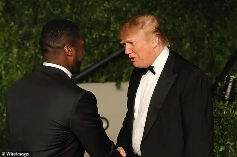 50 cent e donald trump al party di vanity fair del 2011