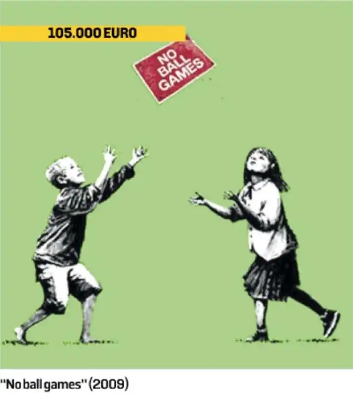 banksy   no ball games   collezione di luca bravo