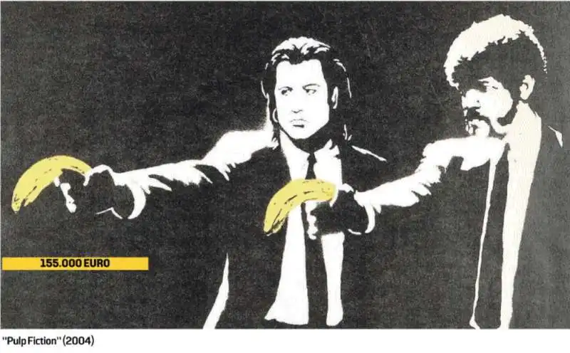 banksy   pulp fiction   collezione di luca bravo