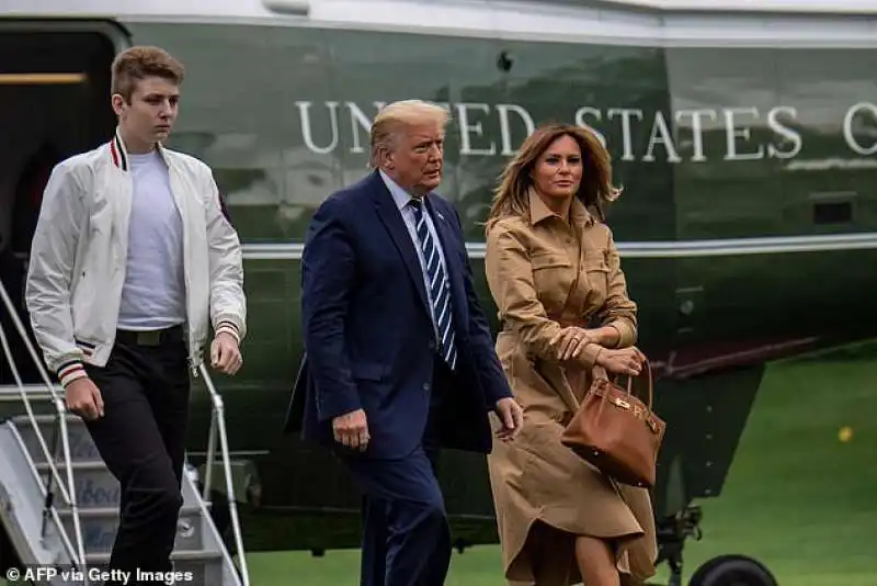 barron e melania trump il 27 agosto