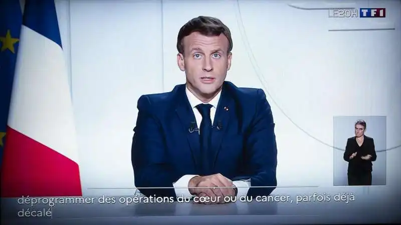 emmanuel macron  annuncia il secondo lockdown