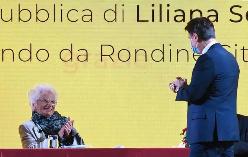 liliana segre e giuseppe conte