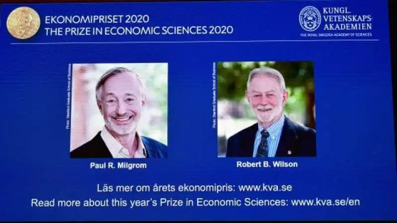 PAUL MILGROM E ROBERT WILSON NOBEL PER L ECONOMIA