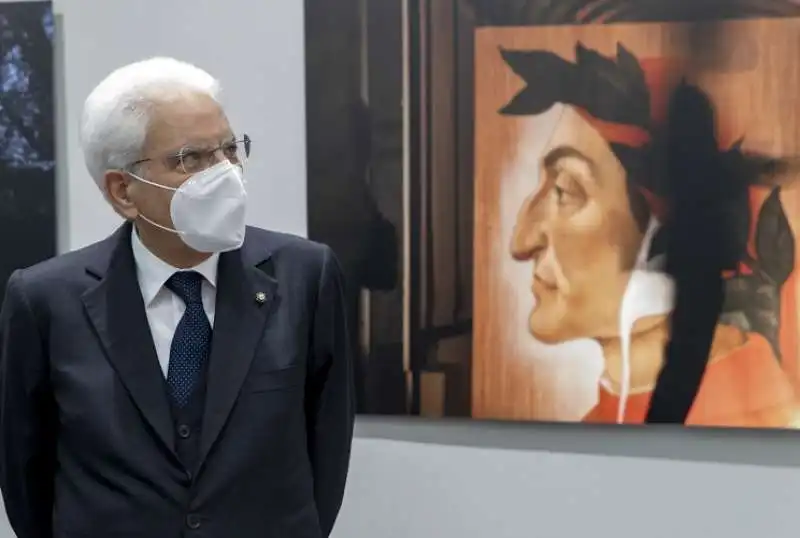 sergio mattarella   mostra dante 700 di massimo sestini