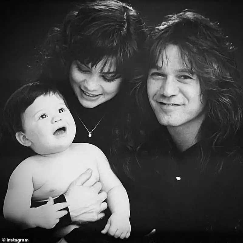 valerie bertinelli, eddie van halen e il figlio