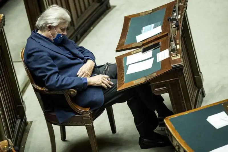 VITTORIO SGARBI DORME DURANTE L INTERVENTO DI CONTE ALLA CAMERA SUL DPCM DEL 18 OTTOBRE   