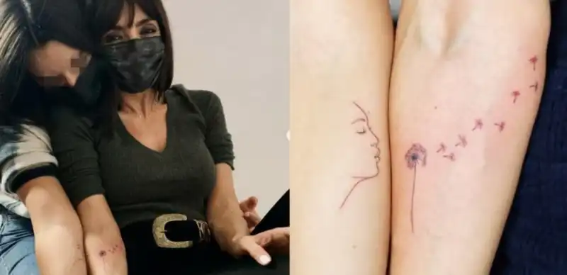 ambra e la figlia jolanda tatuaggio