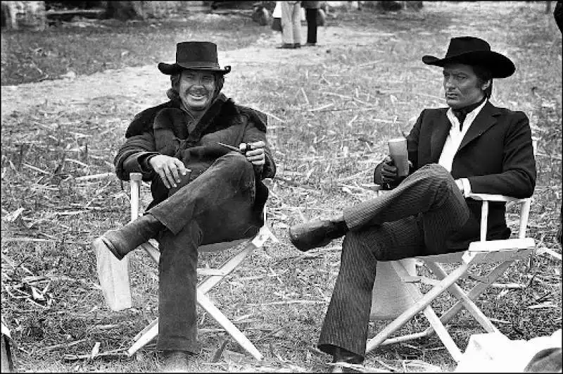 charles bronson e alain delon sul set di sole rosso 