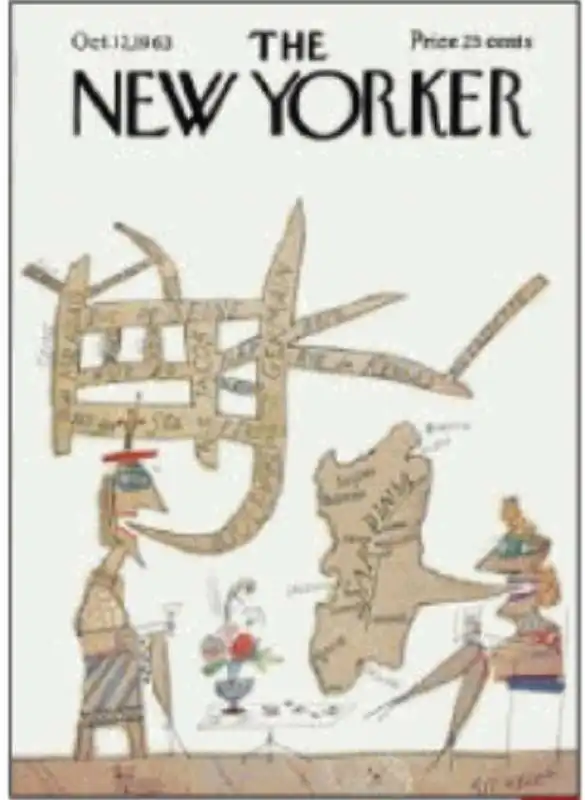 copertina del new yorker, ottobre 1963   by saul steinberg