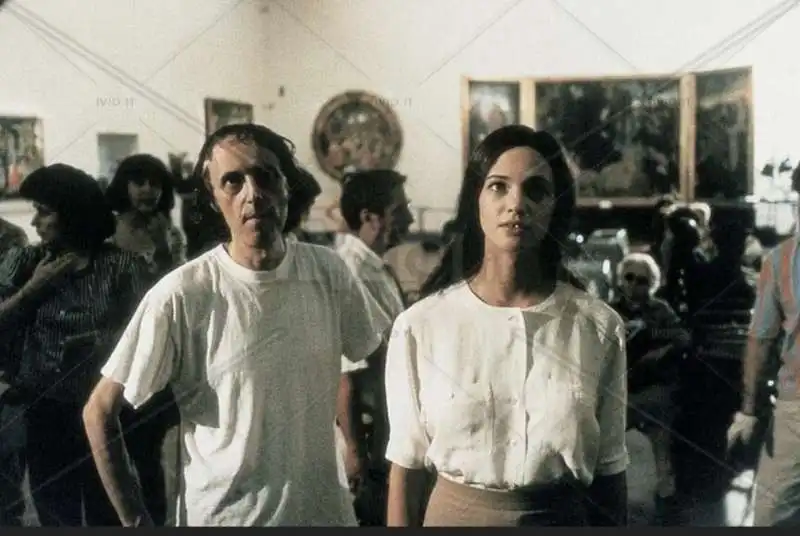 dario e asia argento sul set di la sindrome di stendhal 